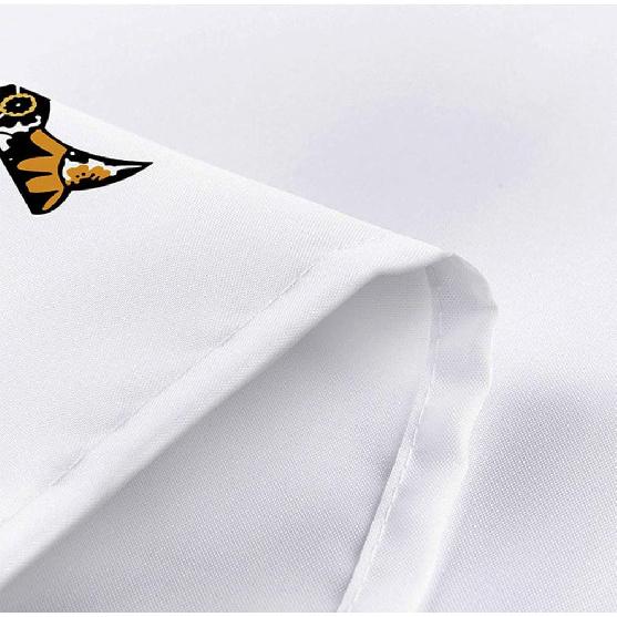 DYNH Boho Blue and Grey Shower Curtain for Bathroom, Dark Navy Blue Gray Geometric Stall Fabric Shower Curtains Set, Modern Fun Paisley White