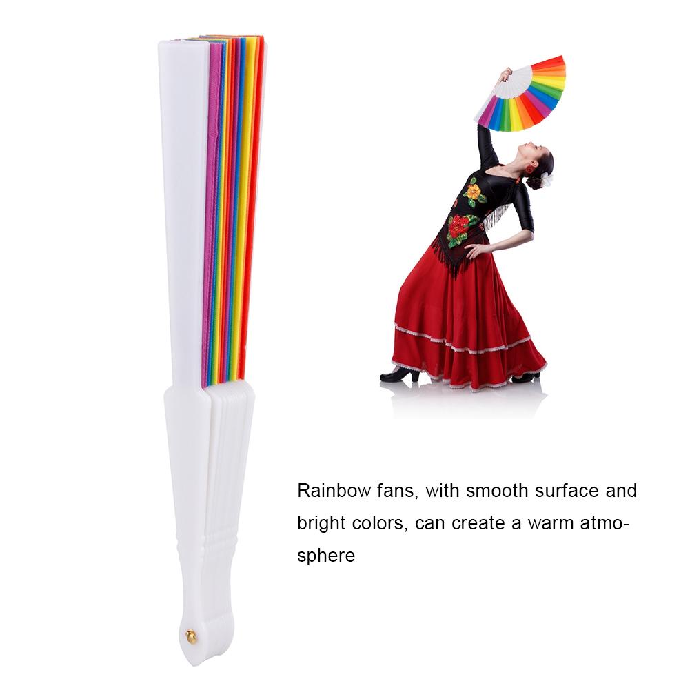 5Pcs Handheld Folding Fan   Hand Fan Stage Performance Party Decoration