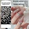 20Pcs Mini Nail Rhinestones Sharp Bottom 3D Flash Horse Eye Nail Art Crystal Gems Dazzling Manicure Nail Art Decoration