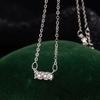 925 Sterling Silver Fashion Versatile Zircon Necklace Birthday Anniversary Party Gift Daily Wear