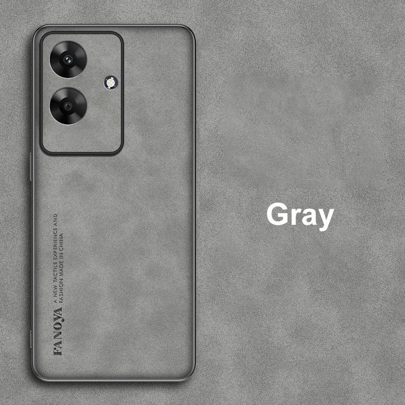

Для Realme Note 60 Чехол Роскошный Кожаный Чехол для Телефона Для Realme Narzo N61 Note60 Задняя Крышка Силиконовый Противоударный Полная Защита For Realme Note 60 серый
