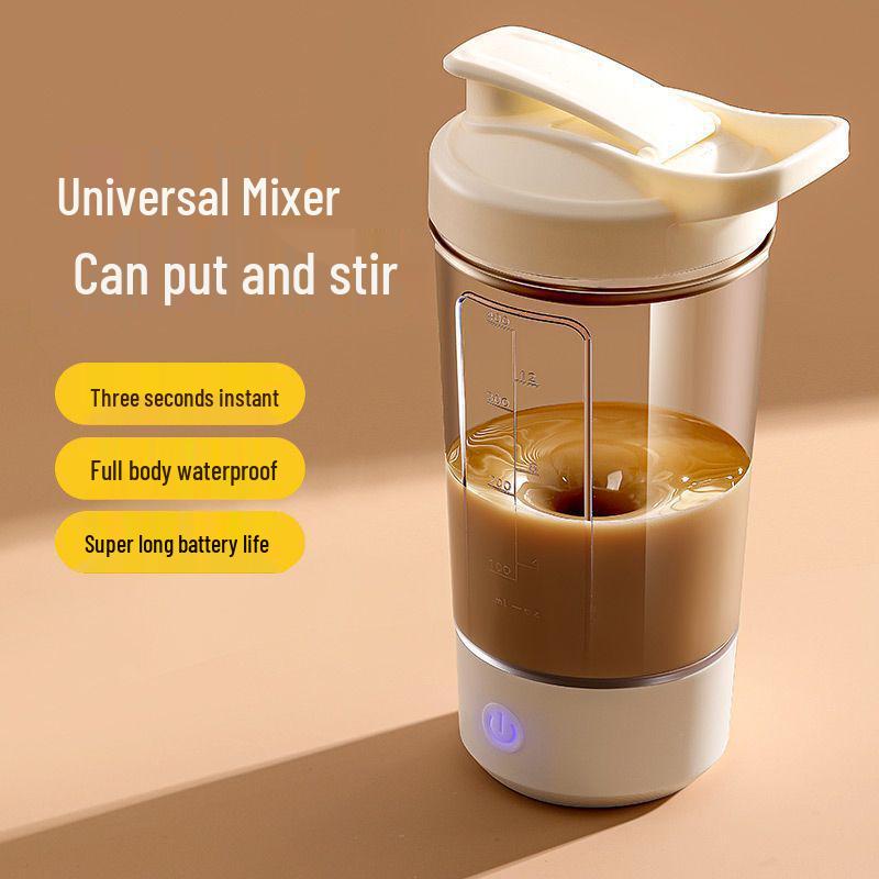Rechargeable Electric Mixing Cup: Automatic Coffee, Protein, and Shake Mixer with Measuring Scale
