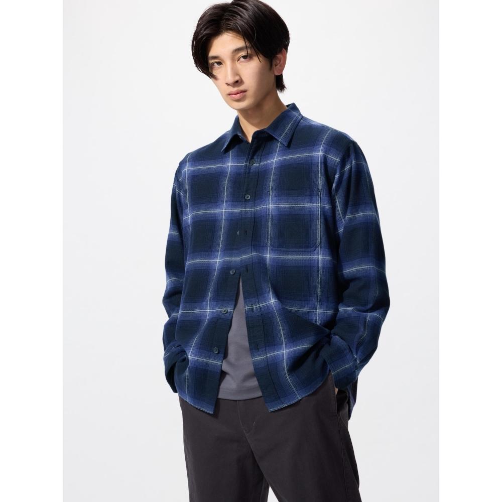 Uniqlo Flannel Check Shirt  Long Sleeve  D