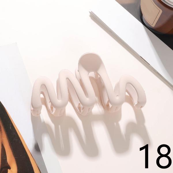 Fashion High Ponytail Hair Clip Pure Color ABS Shark Hair Claw Women Back Head Frosted Girl Hairpin Anti-sagging Hairstyle