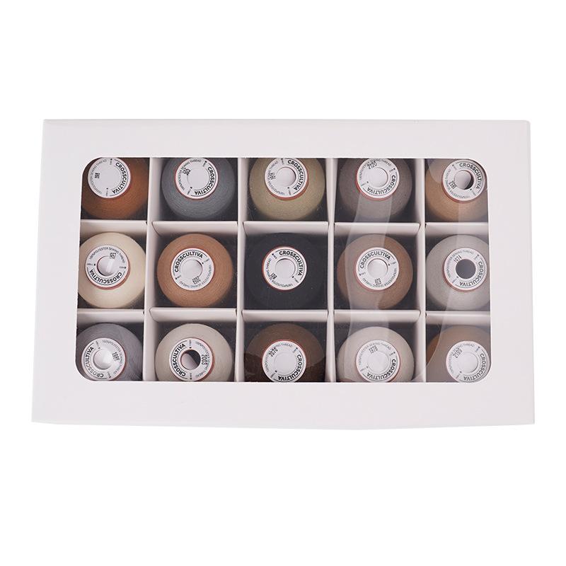 15-Color Household Sewing Thread Hand-sewn Small Thread Thin Thread Two-strand Set 1100 Yards High-speed Polyester Thread 402 Sewing Thread