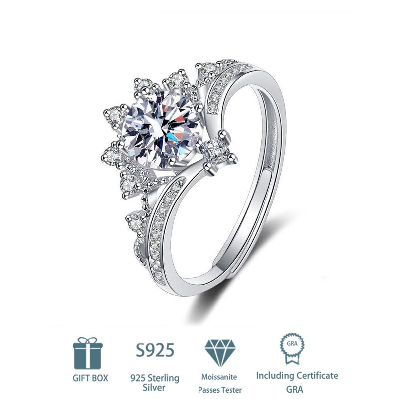 Tancise-Anillo de moissanita de circón 7A para mujer, de Plata de Ley 925 clásico, joyería para mujer, regalos de fiesta de boda