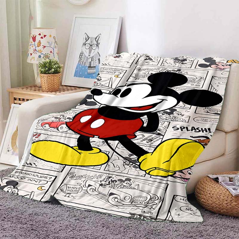 Cartoon Mickey Minnie Mouse Blanket Soft Warm Flannel Throw Fluffy Bed Blanket New Born Winter Blanket Luxury Gifts
