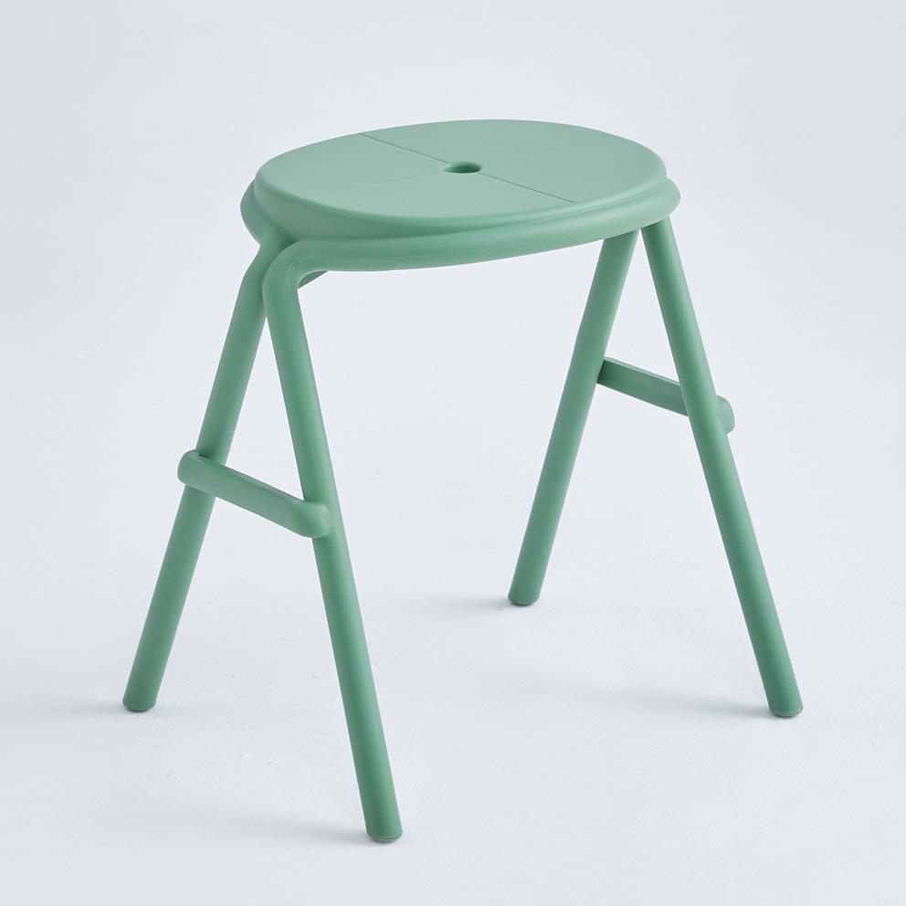 Nordic Plastic Stools Thickened Dining Stackable Stool Hallway Ottoman Footrest Folding Stool Bathroom Stool Shower