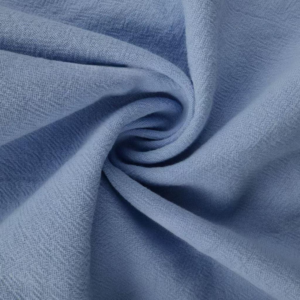 Temperament Casual Round Neck Top Cotton and Linen Button Up Women’s Blouses & Shirts