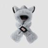 Cartoon Winter Plush Hat 2 IN 1 Ear Protection Cap Skiing Animal Ear Scarf Hat  Outdoor