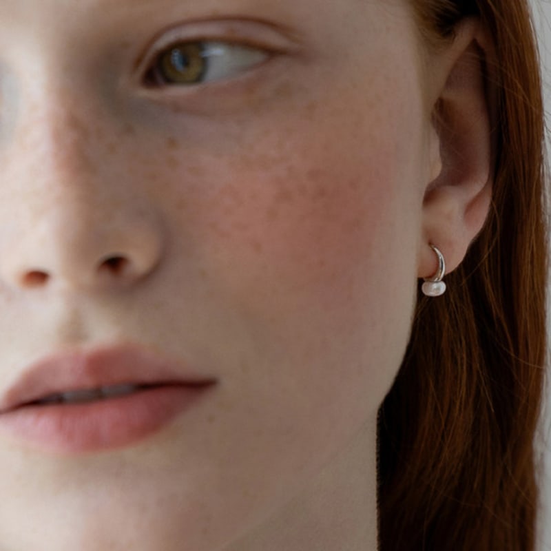 Tatiana (925 Silver) French Freshwater Pearl Hook Earrings EC3239