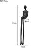 Kreativ Svart Karakter Metallstatue Skrivebordsdekorasjon Pynt Håndverk Moderne Hjemmeinnredning Abstrakt Figur Kunstverk Skulptur