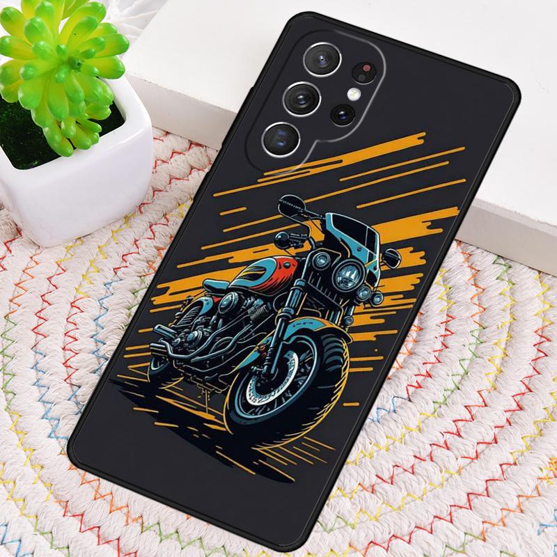 Cartoon Motorcycle Phone Case for Samsung Galaxy note 10 pro S26 Ultra S23 S24 FE S25 S21 S22 PLUS shockproof Cove