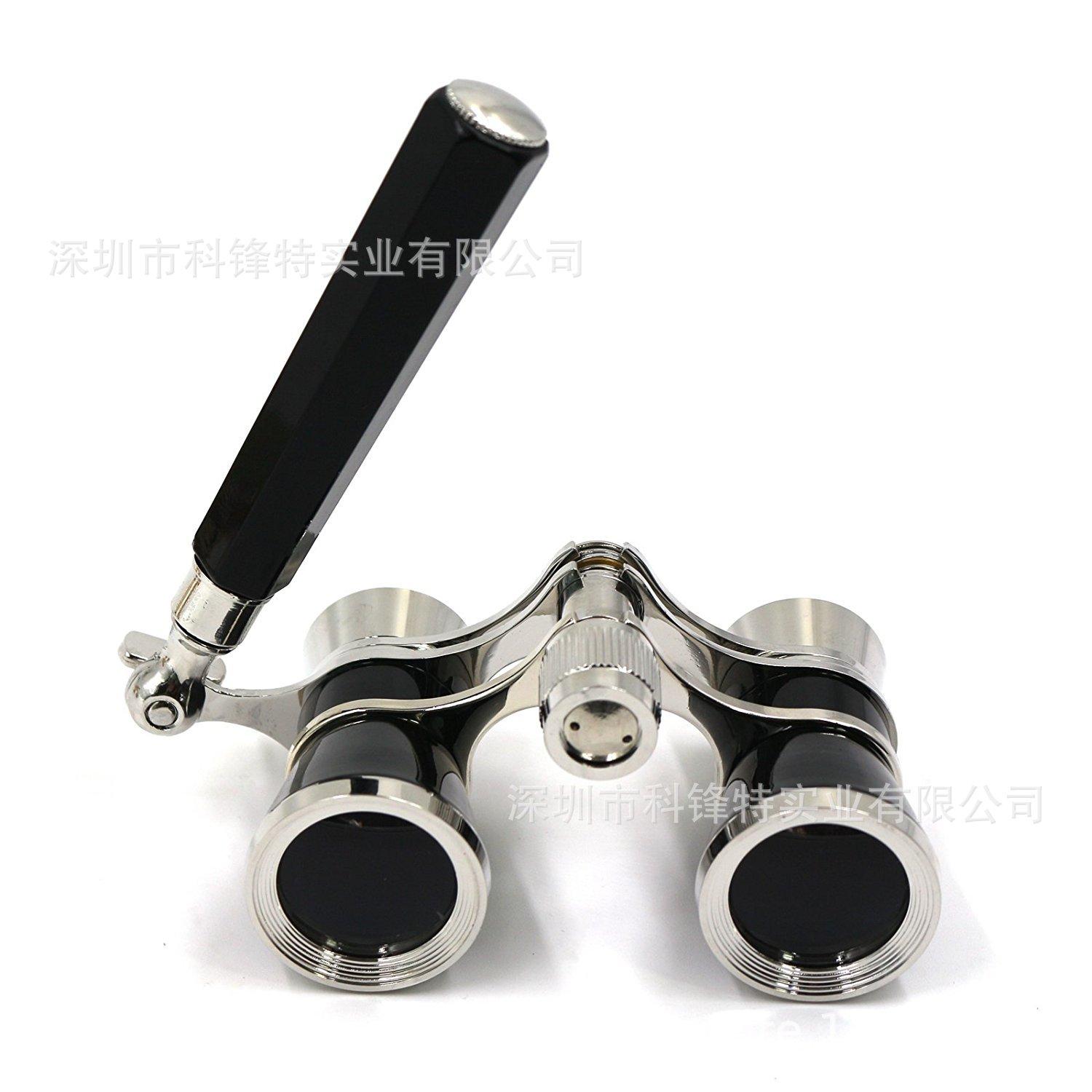 

Концертні оперні окуляри. Оптичний відкритий телескоп. Ручка металевого телескопа. Жіночий телескоп Handle black silver