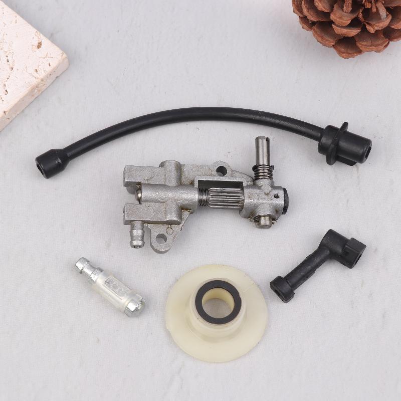 5Pc Oil Pump Filter Pipe Hose Line Oil Nozzle Turbine Kit For 4500 5200 5800 45Cc 52Cc 58Cc Gasoline Chainsaw Spare Parts