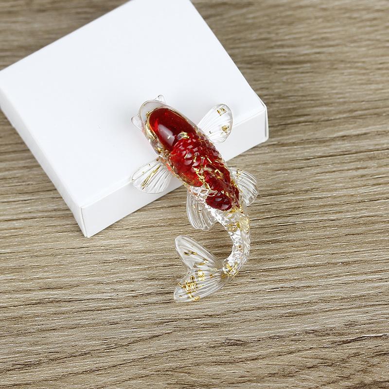 Fish Statue Natural Stone Healing Crystal Carved Animal Figurine Room Decor Reiki Mineral Gemstone Aquarium Decoration Gift