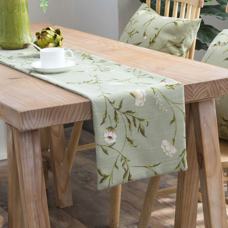 

Дорожка на стол Скатерть Ткань для средней скамьи Американская подставка для чайного столика Подставка для чайного столика Доступная роскошь Чайный столик Кофейный столик Ткань для ТВ-тумбы Полотенце Small green floral [flat head]] 30*120cm
