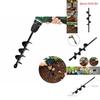 Versatile Garden Planting Auger Spiral Hole Drill Bit For Hassle-free Post Hole Digger