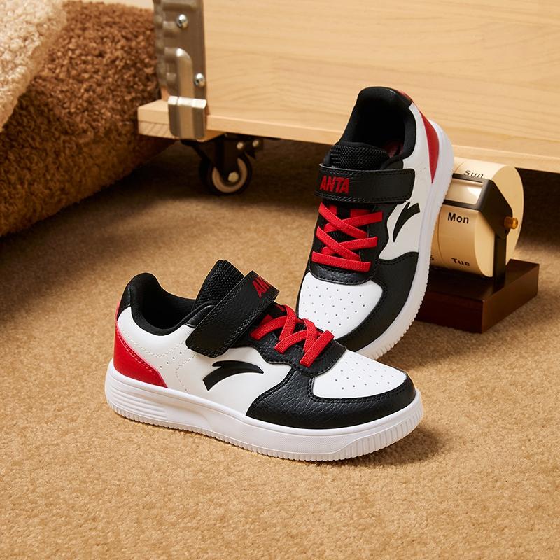 Anta Kids Synthetic Leather Trendy Fashion Comfortable Versatile Lightweight Shock Absorption Low Top Kids Skate Shoes Kids Skate Shoes A12449988-3