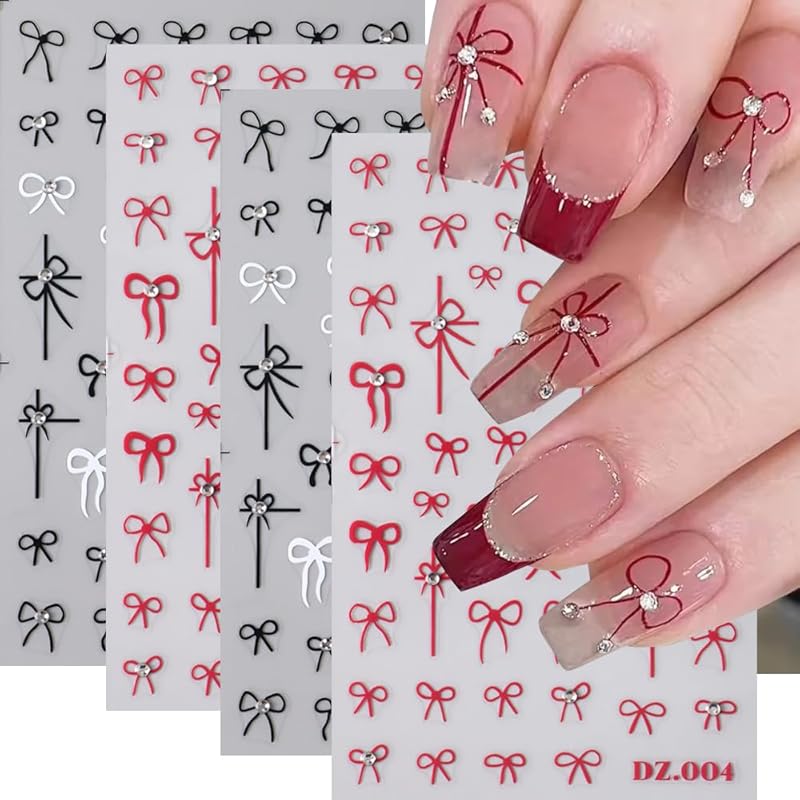 8 Sheets Nail Art Stickers, Gold Silver Star Snake Nail Decals 3D Self-Adhesive Laser Gold Silver Black Snake Nail Design Stickers DIY Manicure