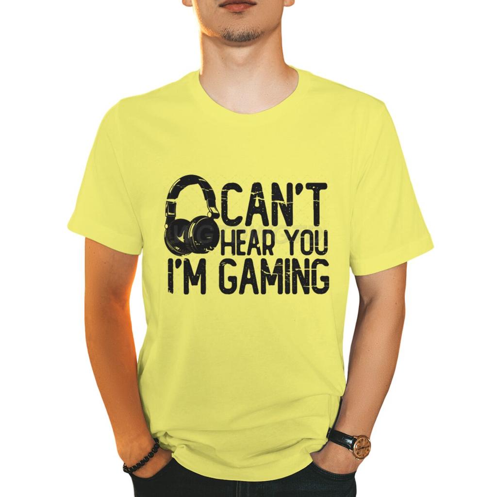 Vintage Gamer Tee Short Sleeve Casual Tee Cant Hear You Im Gaming Graphic Tee Funny Gift for Gamer Funny Gamer Fashion Tops