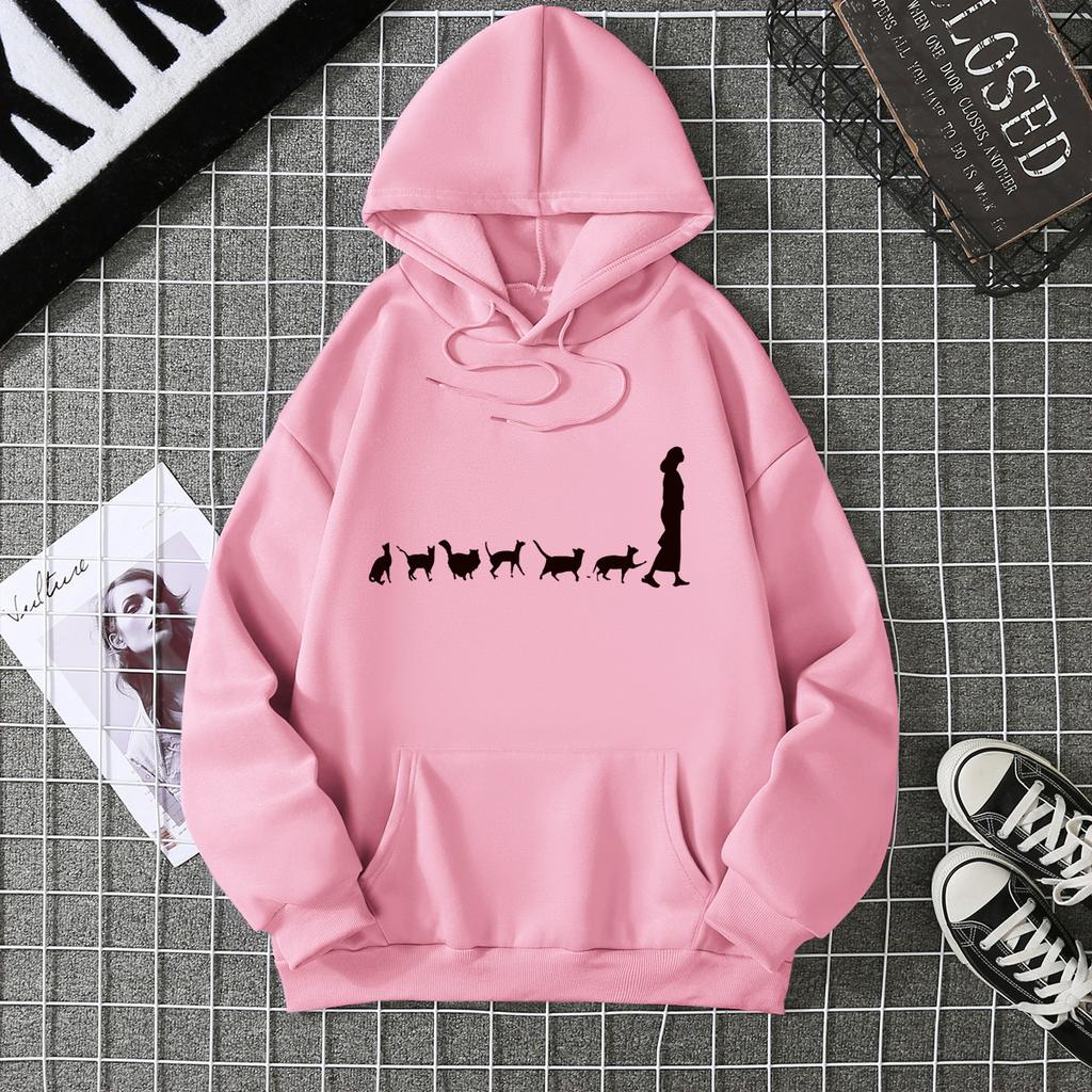 Printed new autumn and winter hooded sweatshirt 7027