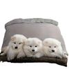 Bedding Three-Piece Set 3D Digital Printing Animal Cat And Dog Bed Sheet Quilt Cover