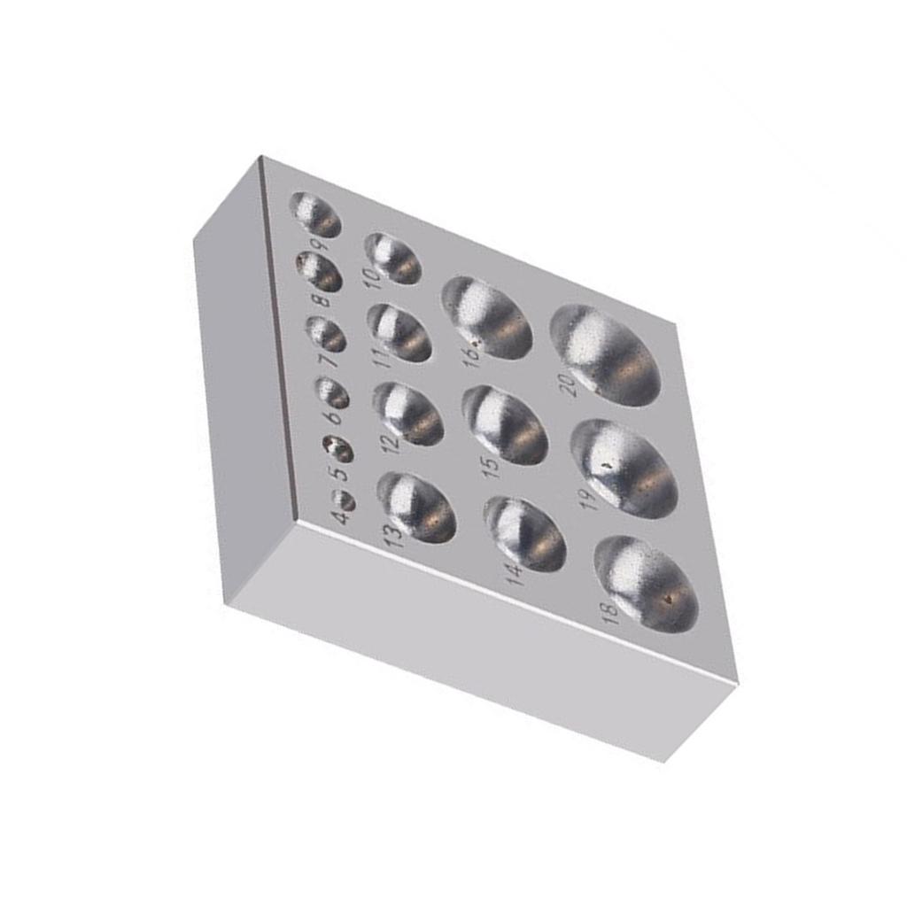 Steel Dapping Block Square Jewelry Making Tool Steel Texture Jewelry Stamping Plate Metalworking Block for Jewelry