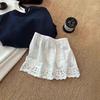 Women's Plus Size White Lace A-line Skirt for All Seasons