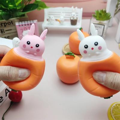 Pop Up Bunny Toy, Pop Up Carrot Bunny, Easter Carrot Rabbit Fidget Toys, Easter Squeeze Fidget Toys, Easter Hide-and-Seek Bunnies In Carrot Pouch