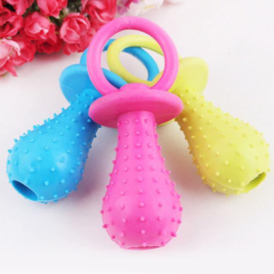 1 Pc Random Color Rubber Pacifier Puppy Dog Chewing Molar Play Toy Pet Supplies