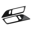 Carbon fiber style inner door handle bowl panel trim cover for Ford Mustang