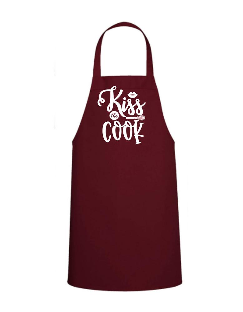 Kiss the Cook Apron - 100% Spun Polyester, Commercial Grade Craftsmanship, Burgu Unisex T-Shirt S