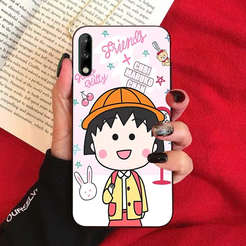Cartoon Chibi Maruko Chan Phone Case For Huawei Honor 10 lite 9 20 7A 9X 30 50 60 70 pro plus Soft Silicone Cover