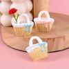 2/3Pcs Cute Dollhouse Miniatures Rattan Bamboo Flower Basket Models Doll House Accessories Decor Kids Pretend Play Toys Diy Gift