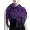 Women's European-Style Tassel Shawl: Summer Sun Protection, Triangle Scarf, Knit Cardigan, Beach Cover-Up