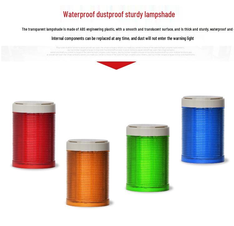 Three-Color Multi-Tier Signal Tower Light LTA-205, 1-5 Sections, 220V/24V Warning Indicator Light for Machine Tools.