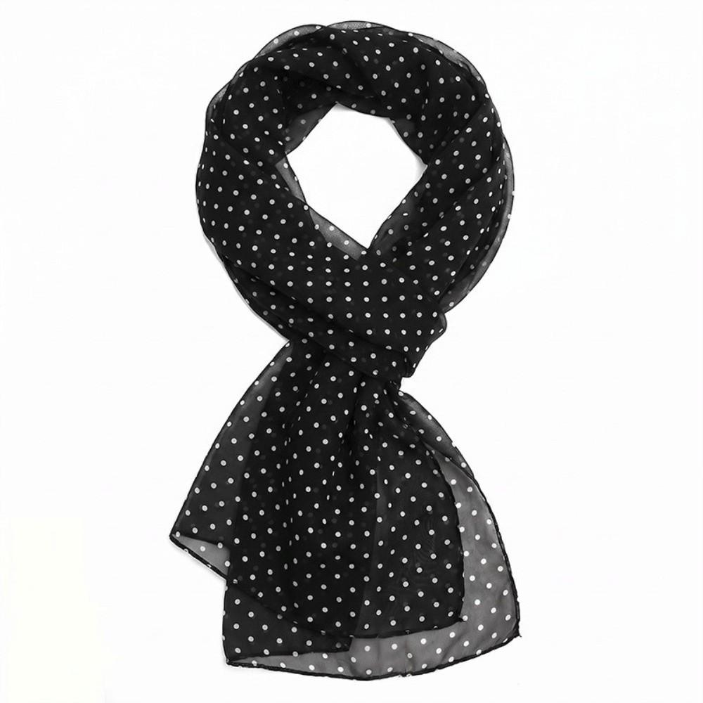 Ultra-thin Beach Scarf Polka Dots Sun Protection Scarf Elegant Lady Bandanas Summer Outing