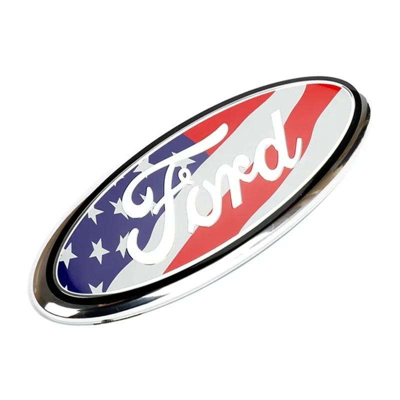 

Car Sticker 2026 For Ford 17.5/23CM Car Head Cover Emblem Rear Cover Sticker Decoration for Ford Mondeo Fusion Focus Fiesta Kuga 17.5x7.4cm