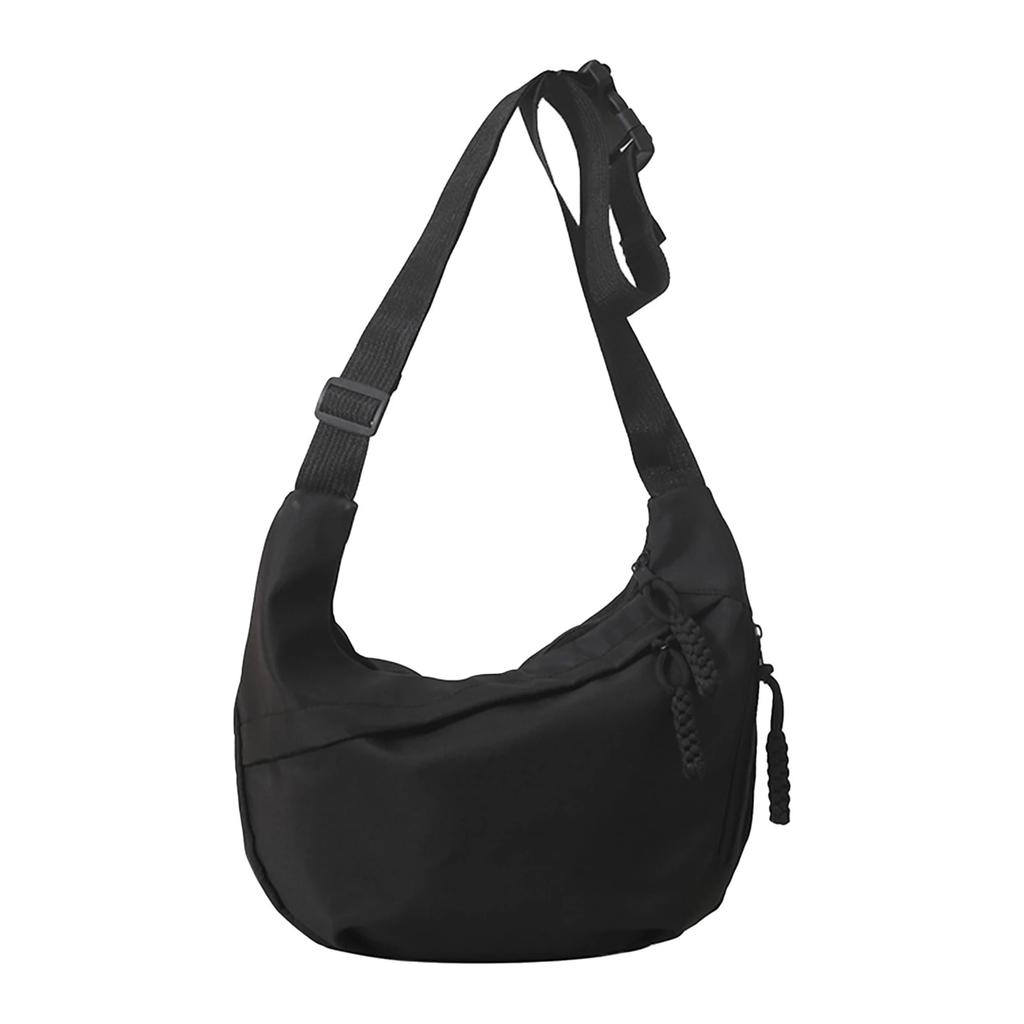 New retro nylon tote bag, stylish large capacity shoulder bag, commuting crossbody bag