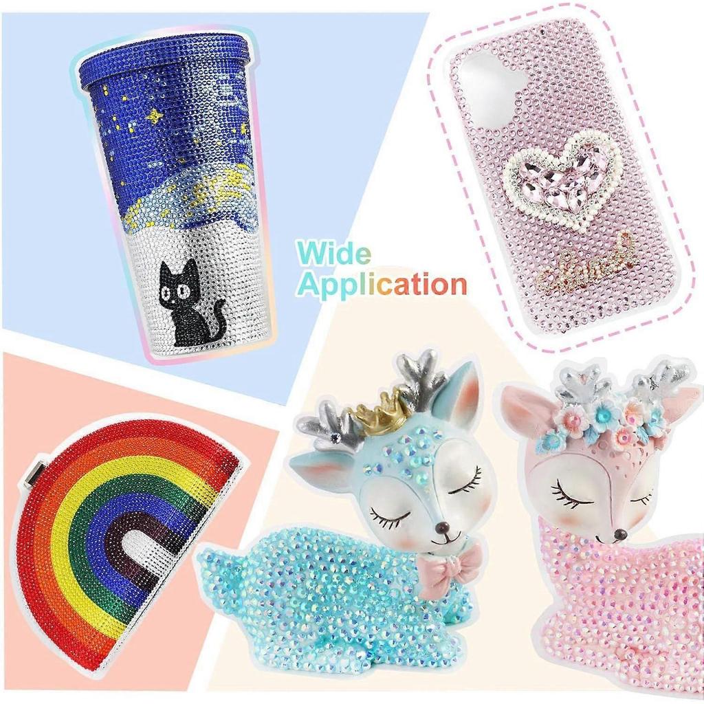 Zestaw do błyszczenia z żywicznymi cyrkoniami, 32 000 szt. 40 kolorów 3 mm Płaskie Jelly Gems Zestaw do błyszczenia i klej B7000, DIY Paznokcie, Buty, Kubki, Książki, Rękodzieło