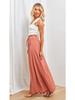 Euro-American Summer Wide-Leg High-Waisted Women's Culottes with Elastic Waistband