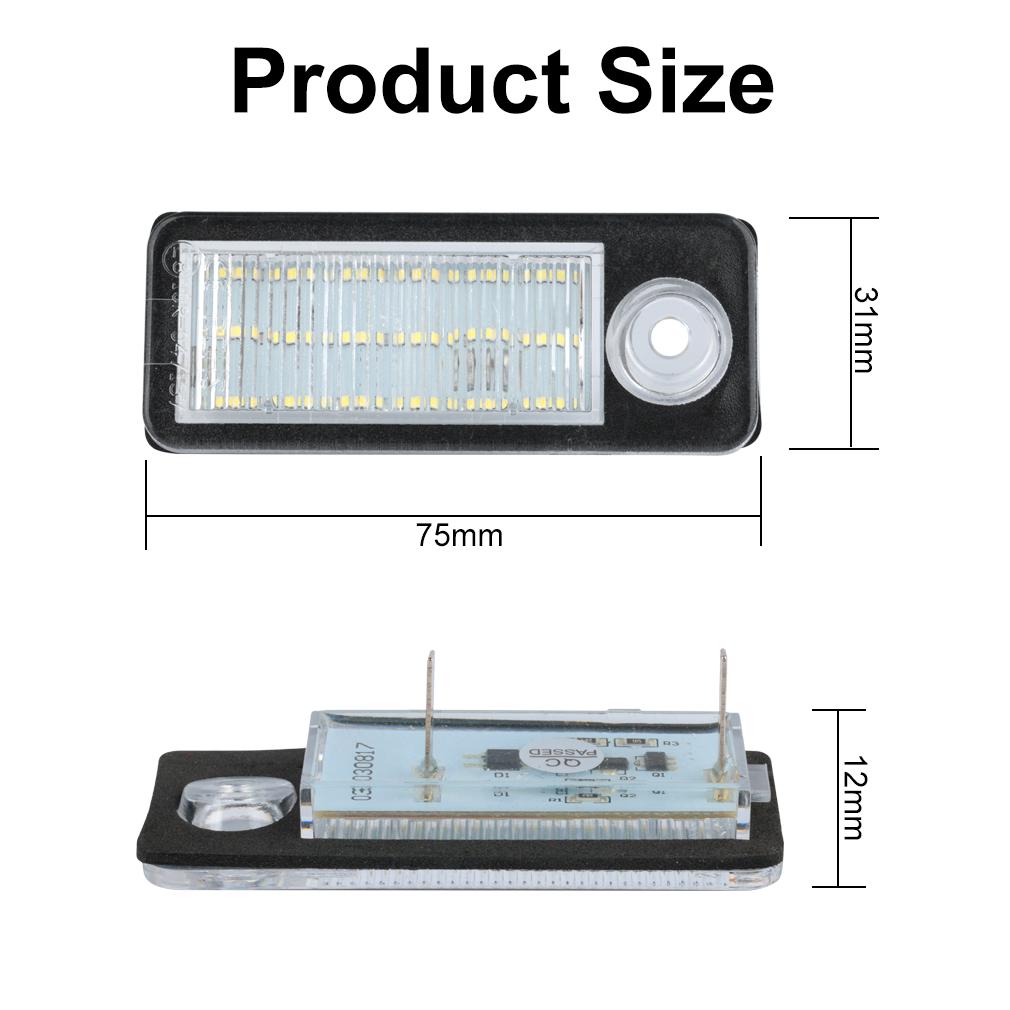 2 pces conduziu a luz da placa de licença para a6 c5 4b avant wagon 1998-2005 rs6 rs6 plus 2003 2004 2005 acessórios do automóvel do carro canbus 12v