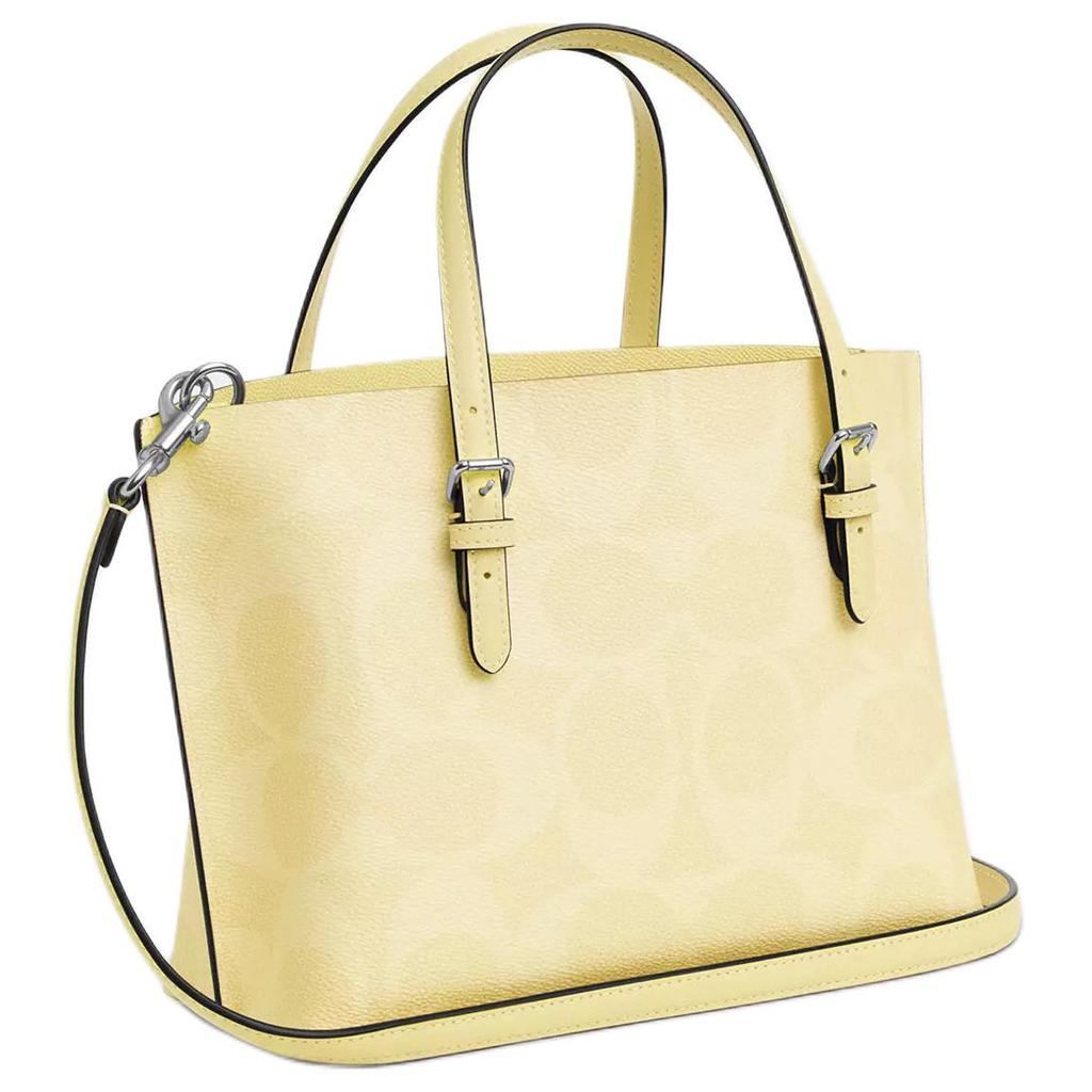 Coach Mollie Metal Logo Detachable Shoulder Strap Coated Canvas Tote Bag Shopping Bag Women tote Yellow CAL50-SVMN0