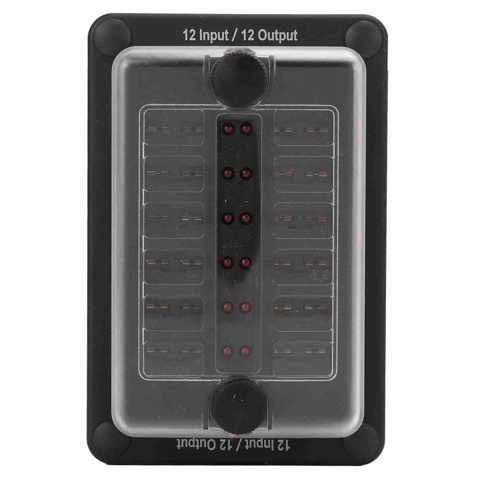 12 Way Fuse Block Waterproof ATO ATC Fuse Box LED Indicator for Car Marine Boat RV Truck