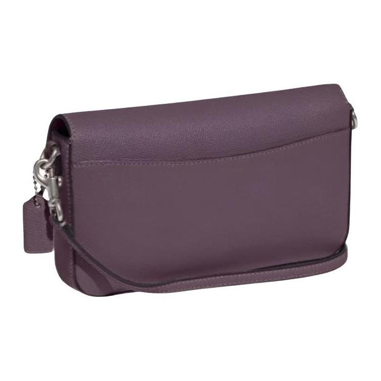 Coach Wyn 21 Snap Closure Detachable Shoulder Strap Envelope Bag Women Shoulder Bag Deep-Purple C8439-03V0G