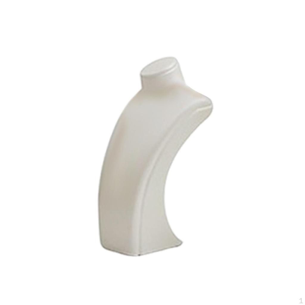 Elegant Necklace Stand, PU Leather Jewelry Display Retro Mannequin Bust, Tabletop Storage