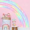 Large Rainbow Wall Mural Stickers for Kids Rooms Wall Rainbow Stickers Decals Pastel Boho Removable Wall Sticker Playroom Decor