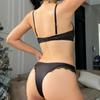 Set de lenjerie de corp pentru femeie, din țesătură de mătase franceză, braletă sexy din dantelă, cupă subțire, set de sutien push up, lenjerie romantică trandafir, pentru femei intime