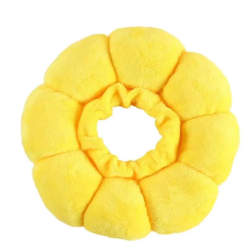 Sunflower Pet Collar Adjustable Anti-Bite Surgery Anti-Lick Wound Healing Cat Protection Collars Soft Plush Elizabethan Collar XS（old） жёлтый